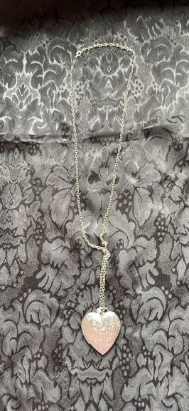 Silver Necklace with heart locket for sale in Montrose NY