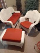 3 piece wicker set: Love Seat, Chair, Ottman for sale in St. Joseph MI