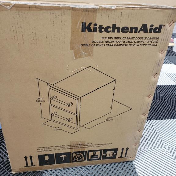 Kitchen aid built in cabinet double drawer