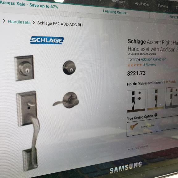 Schlage Interior/Exterior Door Hardware