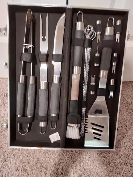 Grilling tools set, in metal case for sale in Toledo OH