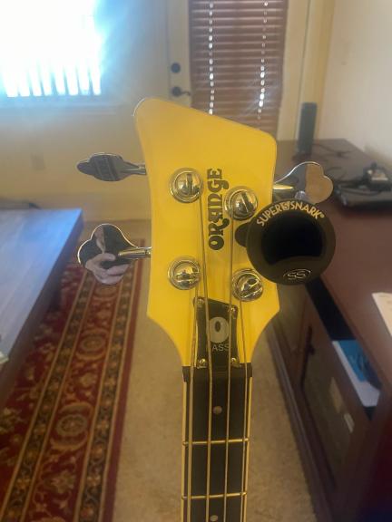 Orange O Bass Guitar and Fender Amp