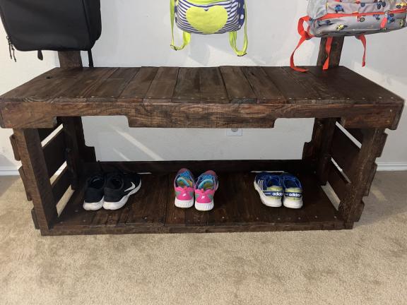 Entry way bench