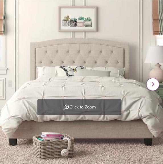 Tufted, upholstered king size bed for sale in New City NY