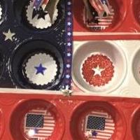 Patriotic Red White Blue Flag Cupcake Muffin Tin for sale in Butler OH by Garage Sale Showcase member Osuproud, posted 05/31/2022