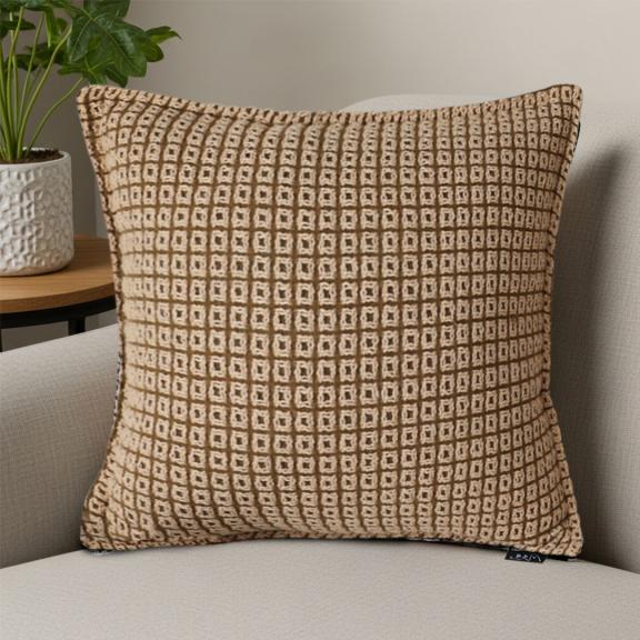 SOGA 2X 45cm Cozy Brown Geometric Knit Polyester Pillow Cover for sale in Dover DE