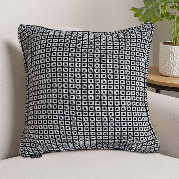 SOGA 2X 45cm Monochrome Black & White Decorative Polyester Pillowcase
