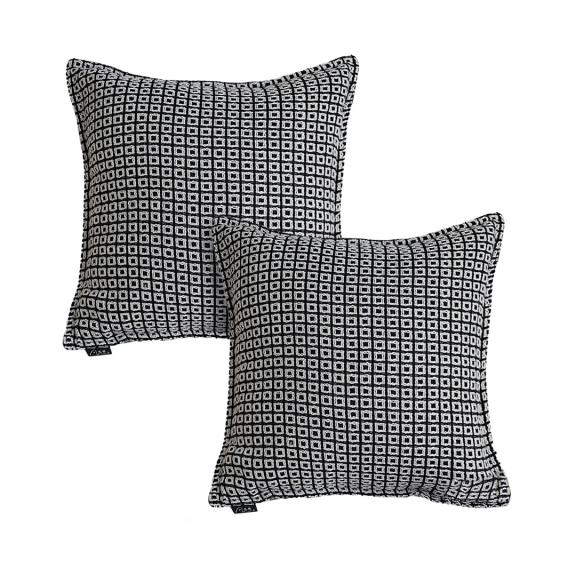 SOGA 2X 45cm Monochrome Black & White Decorative Polyester Pillowcase