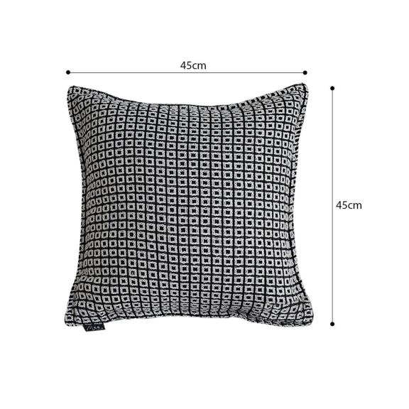 SOGA 2X 45cm Monochrome Black & White Decorative Polyester Pillowcase