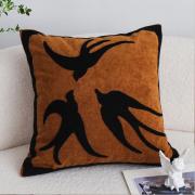 SOGA 2X 45cm Abstract Brown/Orange Velvet Polyester Throw Pillow Cover for sale in Dover DE