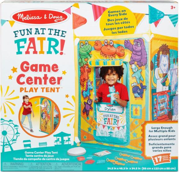 Melissa & Doug Fun at the Fair! Game Center Play Tent - 4 Sides of Activities for sale in Decatur IN