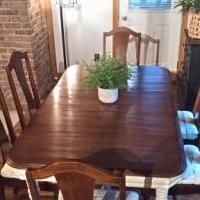 Dining table w/chairs for sale in La Porte IN by Garage Sale Showcase member TandM, posted 10/12/2023