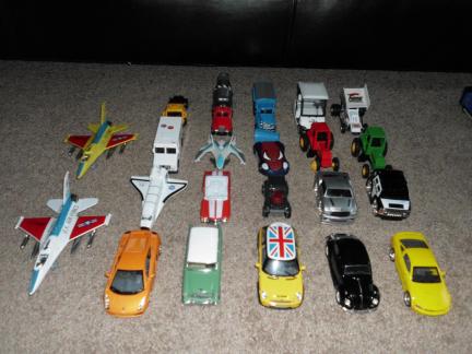 17 large cars/trucks/airplanes toys for sale in Ashtabula OH