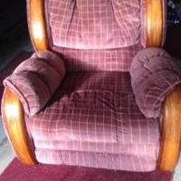 Recliner with stripes for sale in Salem County NJ by Garage Sale Showcase Member Cleanout