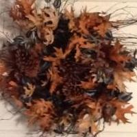 Fall wreath with feathers for sale in Norwalk OH by Garage Sale Showcase Member Mscreativity