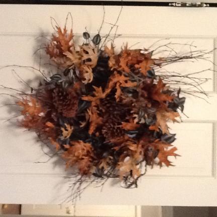 Fall wreath with feathers for sale in Norwalk OH