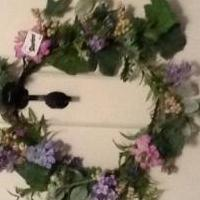 Violet spring wreath for sale in Norwalk OH by Garage Sale Showcase Member Mscreativity