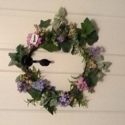 Violet spring wreath for sale in Norwalk OH
