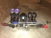 Youth Skis, poles, boots and helmet for sale in Berrien County MI