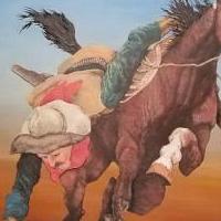 Cowboy and Horse Peter Dodd Signed Painting for sale in Aledo TX by Garage Sale Showcase member Bumsted1, posted 08/25/2018