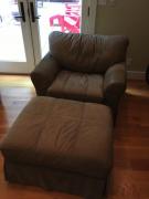 Comfotable Leather Chair and Ottoman for sale in Bridgman MI