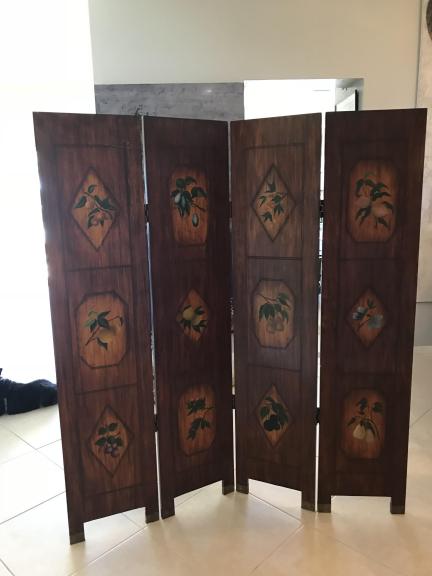 4 panels hand painted screen for sale in Naples FL