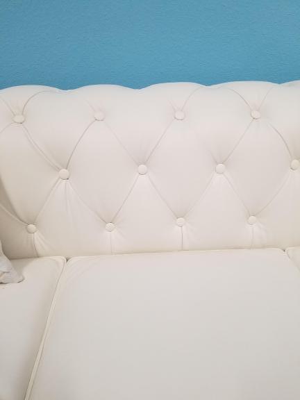 Contemporary aristocrat style white couch