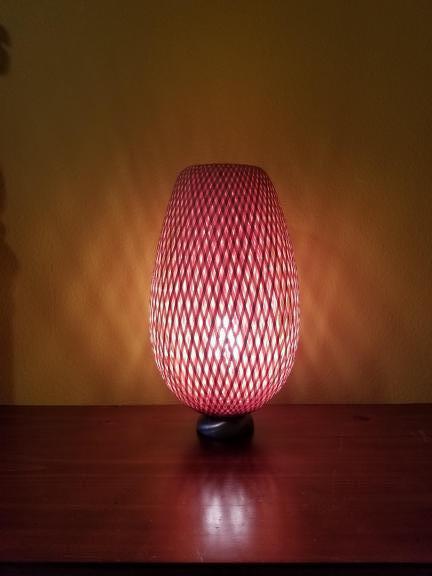 Dome table lamps wicker