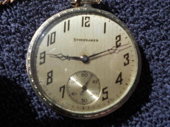 1925 Studebaker Pocket Watch with Chain
