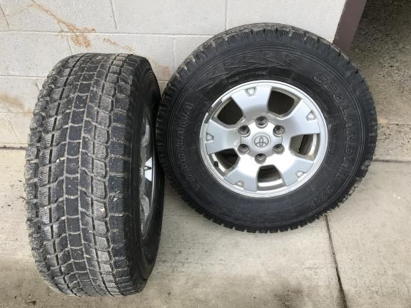 2 Rims and Tires that fit a Toyota Tacoma -Yokohama Geolander- 265/70 R16 for sale in Johnsonburg PA