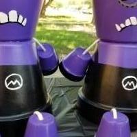 Purple minion clay pot people set of 2 for sale in Lubbock TX by Garage Sale Showcase member Kwill74, posted 09/23/2018