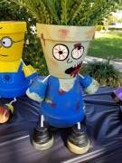 Halloween themed zombie clay pot people planter for sale in Lubbock TX