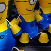 Minion clay pot people set of 3 for sale in Lubbock TX by Garage Sale Showcase member Kwill74, posted 09/23/2018