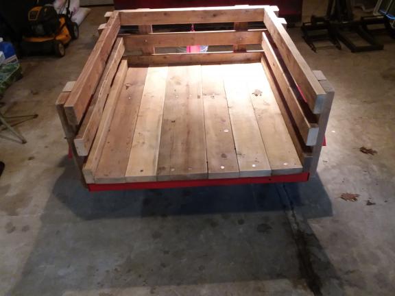 red high visibility utility trailer