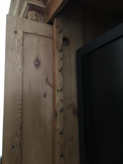 Queen Pine Poster Bed w Matching Armoire