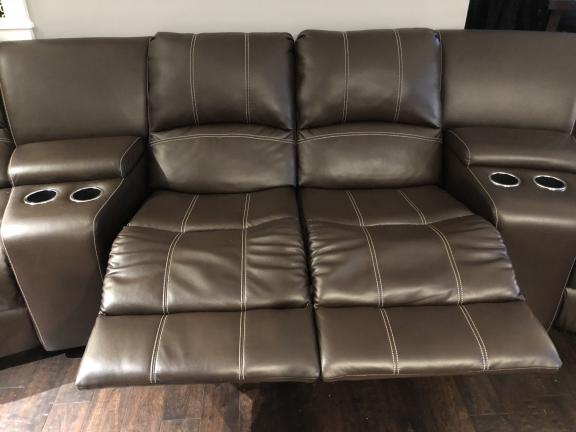 Electric leather couch