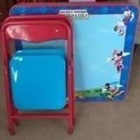 Mickey Mouse Folding Table and Chairs for sale in Stanwood IA by Garage Sale Showcase member da.hughes1954@gmail.com, posted 07/06/2018