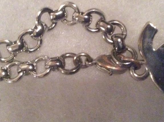 Silver Chanel Necklace with the signature double C's