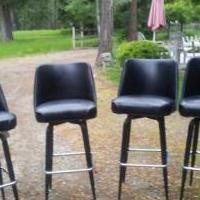 4 black swivel bar stools for sale in Thompson Falls MT by Garage Sale Showcase member slcooper, posted 07/27/2018
