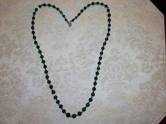 Hand craft semi-precious gemstone Malachite necklace for sale in Spring TX