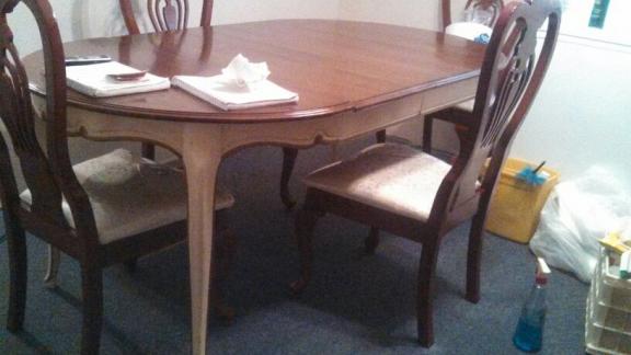 Driano Cherry Two Toned Dining Table W/2 Leafs for sale in Madisonville TN