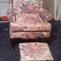 Wing Back Chair and Ottoman for sale in Madisonville TN by Garage Sale Showcase member Littlefeather, posted 01/11/2018
