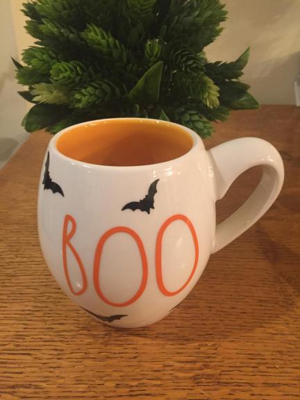 Rae Dunn Original Mug - stencil added Halloween eady for sale in La Porte IN