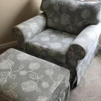 Large chair and ottoman for sale in Grayson GA by Garage Sale Showcase member pumpkin, posted 08/30/2018