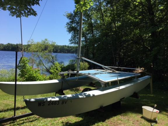 1979 Hobie Cat 16' Catamaran with Trailer for sale in Lake Nebagamon WI