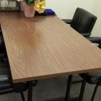 Office business desk with 4 chairs for sale in Parsippany NJ by Garage Sale Showcase member wayne.verderber, posted 07/17/2018