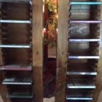2 Wooden CD Racks, each holding 32 CD's and videos for sale in Grand Lake CO by Garage Sale Showcase member Dianne, posted 12/05/2018