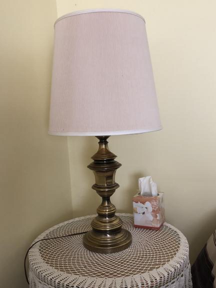 2 Brass lamps with shades for sale in Greenbush MI