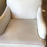 White leather chsir for sale in Greenbush MI by Garage Sale Showcase member Birder, posted 07/11/2018