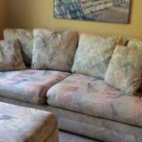 Sofa bed with matching love seat and ottoman for sale in Hillsborough NJ by Garage Sale Showcase member Margopton23, posted 06/17/2018